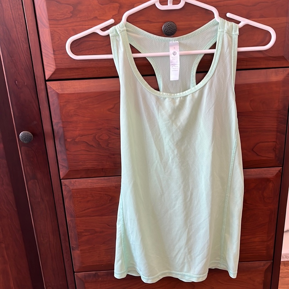 Lululemon Cool Racerback Top Mint green Size 6 Gym Exercise Workout